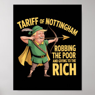 Poster Tarif de Nottingham - Tarif anti-Trump drôle