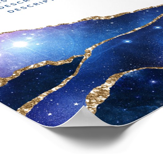 Poster Tarif du service Galaxy Agate de script de signatu (Coin)