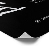 Poster Tarif minimaliste simple noir et blanc (Coin)