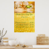 Poster Tarif spa (Cuisine)