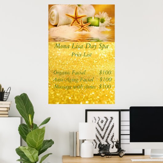 Poster Tarif spa (Bureau à domicile)