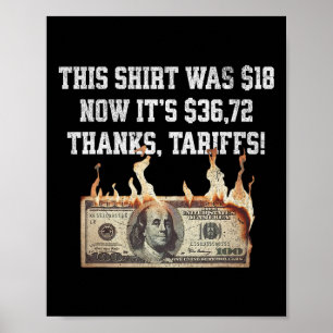 Poster Tariffé ! Trump China Meme Tee - 104% Funny Tra