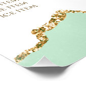 Poster Tarifs de l'Agate Vert de mer Glossy (Coin)