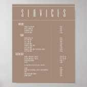 Poster Tarifs de salon (Devant)