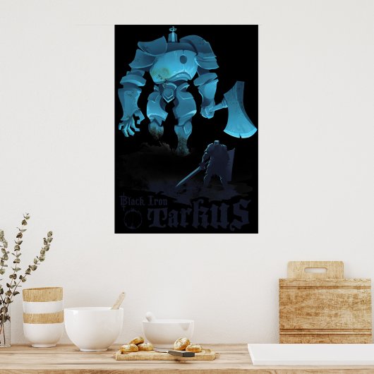 Poster Tarkus en fer noir (Cuisine)
