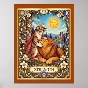 Poster Tarot Cat Force - Courage et Compassion
