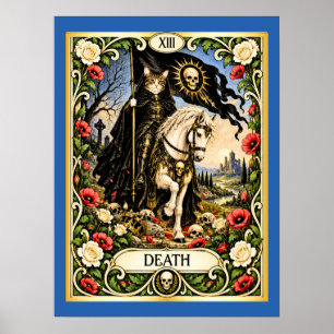 Poster Tarot du Chat de la Mort - Transformation et Rénov