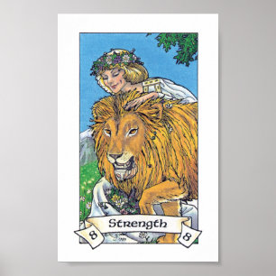 Poster Tarot en bois de Robin - commandant 8 force