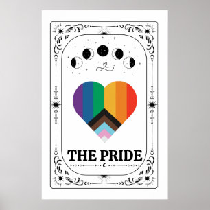 Poster Tarot Fierté LGBTQIA Gay Trans Queer Zodiaque Arc-