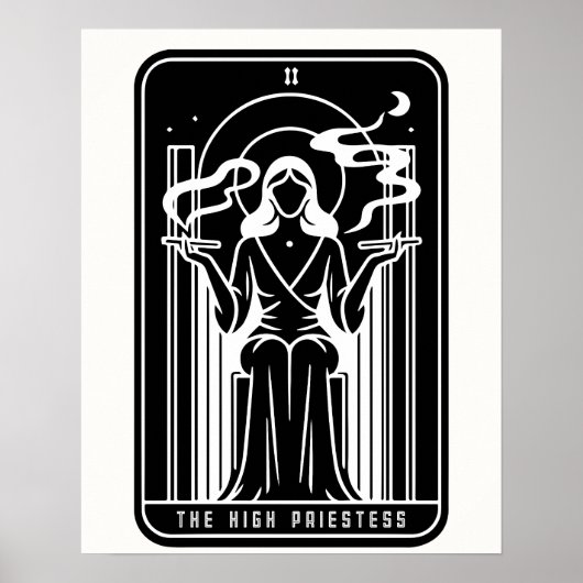 Poster Tarot Haute Prêtesse Femme Mauvaise Mauvaise Mauva (Devant)