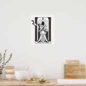 Poster Tarot High Prestess Weight Fumer Occulte (Cuisine)