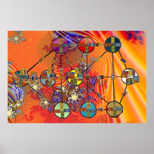 Poster Tarot Qabbalah de WG Grey (Devant)