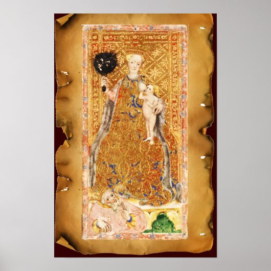 POSTER TAROTES DE RENAISSANCE ANTIQUE 2 / LA PAPIE (Devant)