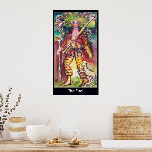 POSTER TAROTES DES OMBRES PERDUES /LE FOOL (Cuisine)