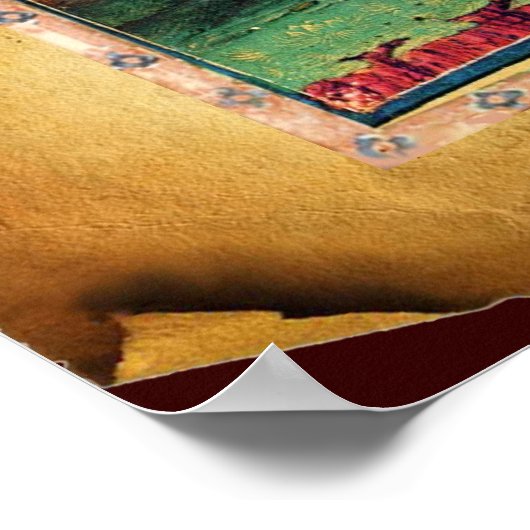 POSTER TAROTS ANCIENS RENAISSANCE 18 / LA LUNE (Coin)