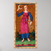 POSTER TAROTS ANCIENS RENAISSANCE 18 / LA LUNE (Devant)