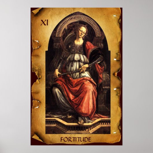 Poster TAROTS DE RENAISSANCE ANTIQUE 11/ Parchemin FORTIT (Devant)