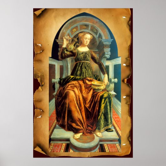 POSTER TAROTS DE RENAISSANCE ANTIQUE 14 / TEMPÉRANCE (Devant)