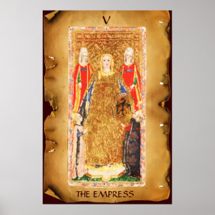 POSTER TAROTS DE RENAISSANCE ANTIQUE 5 / L'EMPRESS