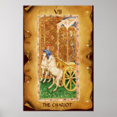 POSTER TAROTS DE RENAISSANCE ANTIQUE 7 / LE CHARIOT (Devant)