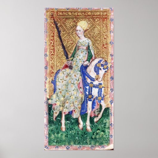 POSTER TAROTS DE RENAISSANCE ANTIQUE /LADY DES ÉPÈRES (Devant)