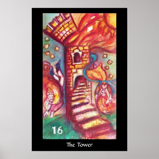 Poster TAROTS DES OMBRES PERDUES La Tour (Devant)
