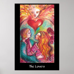 POSTER TAROTS DES OMBRES PERDUES /LES AMOUREUX
