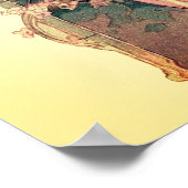 Poster TAROTS / LADY DE LA LUNE AUX FLEURS JaUNE Rose (Coin)