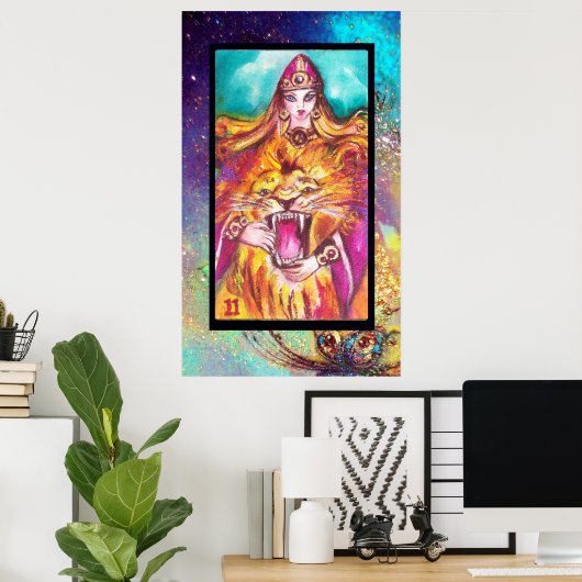 POSTER TAROTS OF THE LOST SHADOWS / STRENGHT FORTITUDE (Bureau à domicile)