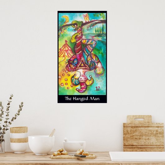 POSTER TAROTS OF THE LOST SHADOWS /THE HANGED MAN (Cuisine)