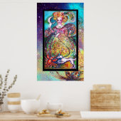 POSTER TAROTS OF THE LOST SHADOWS /THE MOON LADY (Cuisine)