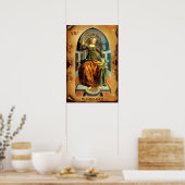 POSTER TAROTS RENAISSANCE ANTIQUES 14 / TEMPÉRANCE (Cuisine)