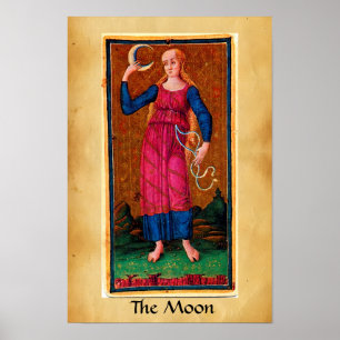 POSTER TAROTS RENAISSANCE ANTIQUES 18 / LA LUNE
