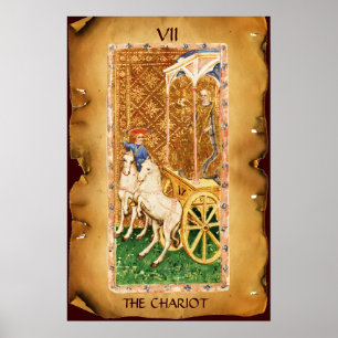 POSTER TAROTS RENAISSANCE ANTIQUES  7 / LE CHARIOT