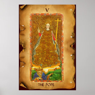 POSTER TAROTS RENAISSANCE ANTIQUES V / LE PAPE