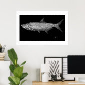 Poster Tarpon Scratch art (Bureau à domicile)