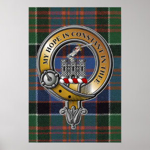 Poster Tartan et insigne du clan MacDonald Clanranald