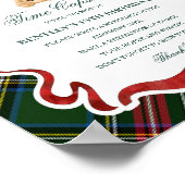 Poster Tartan Plaid Christmas Bear Birthday Time Capsule (Coin)