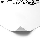 Poster Tartan Scottie Noir & Blanc (Coin)