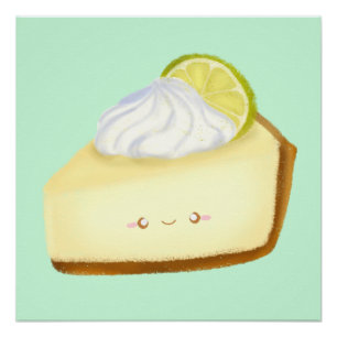Poster Tarte à citron vert à clé mignonne