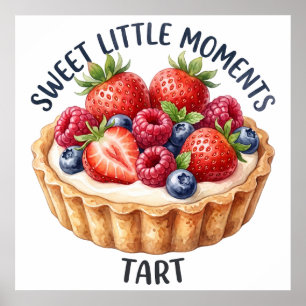 Poster Tarte aux fruits de baie Moments sucrés