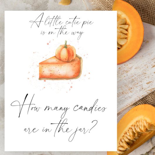 Poster Tarte citrouille - devinez combien de bonbons Post