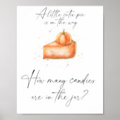 Poster Tarte citrouille - devinez combien de bonbons Post (Devant)