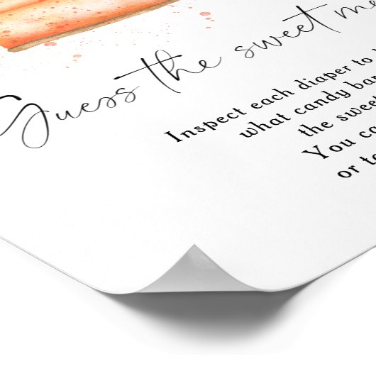 Poster tarte citrouille - devinez le gâteau doux (Coin)