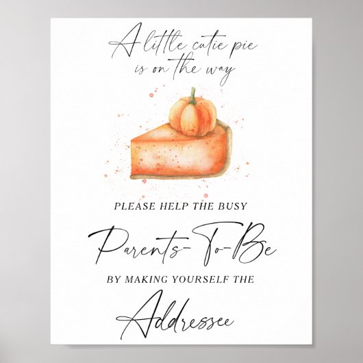 Poster Tarte d'automne - Aidez les parents occupés à deve (Devant)