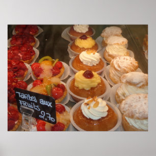 Poster Tartes aux fruits - Pâtisserie française