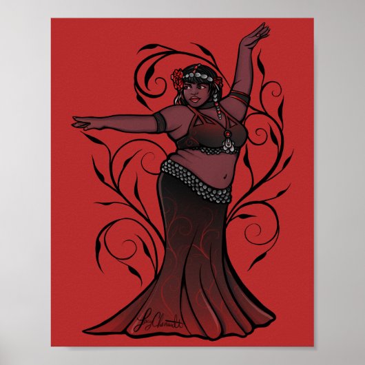 Poster Tasha Red Belly Dancer (Devant)