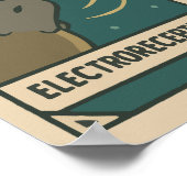 Poster Tasmanian Platypus Splash Retro Art (Coin)