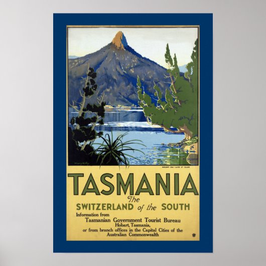 Poster Tasmanie ~ Suisse du Sud (Devant)