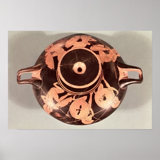 Poster Tasse à silhouette rouge (Devant)